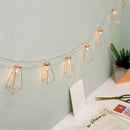 Battery Powered 1.8M 10LEDs Diamond Shaped Warm White Outdoor Fairy String Light For Christmas