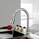 BOiROO Kitchen Basin Sink Pull Out Faucet 360 Rotatable Drawing Pull Down Sprayer Tap Hot & Cold Water Mixer Tap Single Handle Copper Lead-Free Deck Mount
