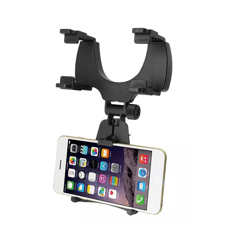 Universal Rear View Mirror Car Mount Phone Holder Bracket Cradle For 3.5-5.0'' Smart Phone