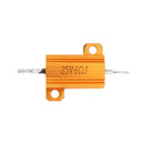 20pcs RX24 25W 6R 6RJ Metal Aluminum Case High Power Resistor Golden Metal Shell Case Heatsink Resistance Resistor