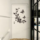 Funny Novelty Butterfly Flower Vine Bathroom Wall Sticker Home Decoration Vinyl Wall Decals