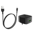HOCO C70 US QC 3.0 Charger Power Adapter With Micro USB Cable for Tablet Smartphone