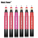 Music Flower Nutritious 6 color Rotating Soft Cushion Sponge Lipstick Matte Waterproof Non-sticky Lip Gloss