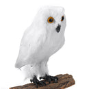 Feather Lifelike Owl Ornaments Garden Home Decorations