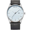 GIMTO GM208 Men Watch Luxury Date Display Leather Watch Band Male Quartz Wrist Watch