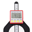 Drillpro Digital Height and Depth Gauge with Magnet Based 0-80mm Depth Ruler Woodworking Table Saw Height Gauge Vernier Caliper