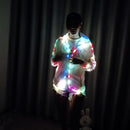 Colorful Leds Halloween Party Light Abrigo Chaqueta Cool Clothing Dance Coat