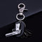 Trendy Keychain Black Alloy Keychain Soft Leather Keychain For Men