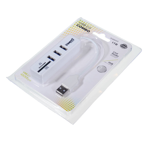 Combo HY-617 Mini USB 2.0 Hub with SD/TF Card Reader Function