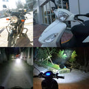 CNSUNNYLIGHT 2pcs 9V-85V 12V 1000Lm Super Bright Motorcycle LED Headlights Waterproof Lamp Scooter Spotlight 6500K White Work Car Fog Spot Lights