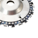 4 Inch Wood Carving Disc 22 Links Dual Saw Teeth Disc Cut For 100/115 Angle Grinder