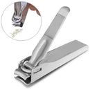 Y.F.M Nail Catcher Clipper Fingernail Cutter Anti Splash Stainless Steel Manicure Tool Curved File