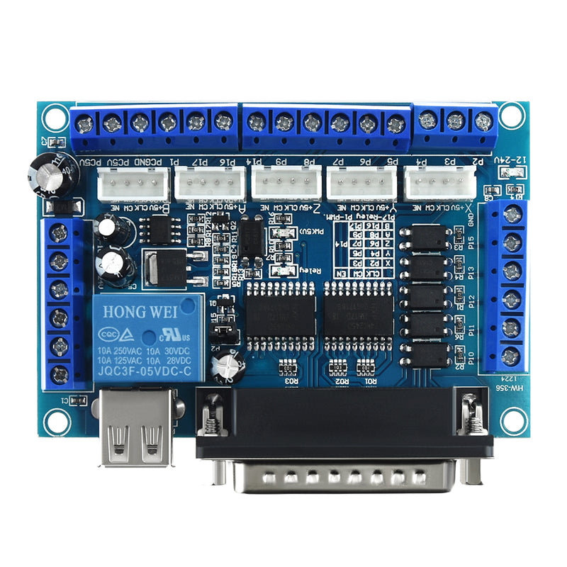 TWO TREES MACH3 5 Axis Stepper Motor Driver Interface Board Control Board with USB Cable for 3D Printer