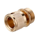 3/4'' BSP Solid Brass Male and Female Connector Garden Hose Quick Connect Water Hose Pipe Connectors Fitting w/ Hose Washers