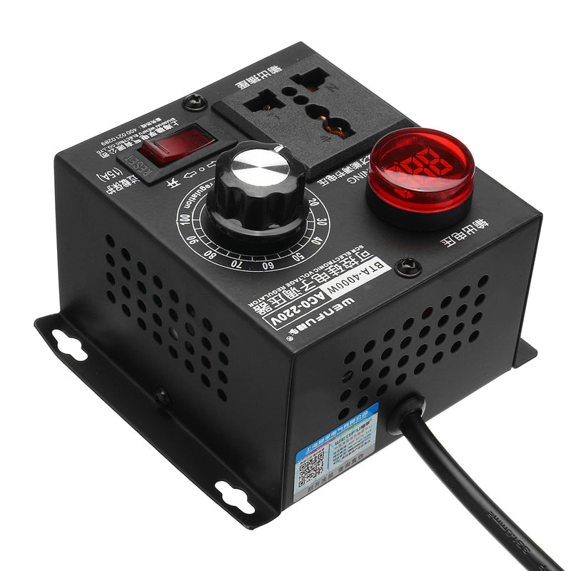 4000W Digital SCR Electronic Regulator Motor Fan Electric Drill Variable Speed Governor Thermostat