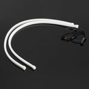 2PCS 60cm Switchback LED Strip Light Headlight DRL Turn Signal Guide Lamp Dual Color