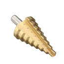 Drillpro 10-45mm HSS Step Drill Bit Titanium or Nitride Coating Cone Drill Bit Hole Cutter
