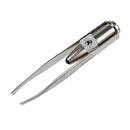 Stainless Steel LED Lighted Eyebrow Tweezers Eyelash Hair Removal Makeup Tool