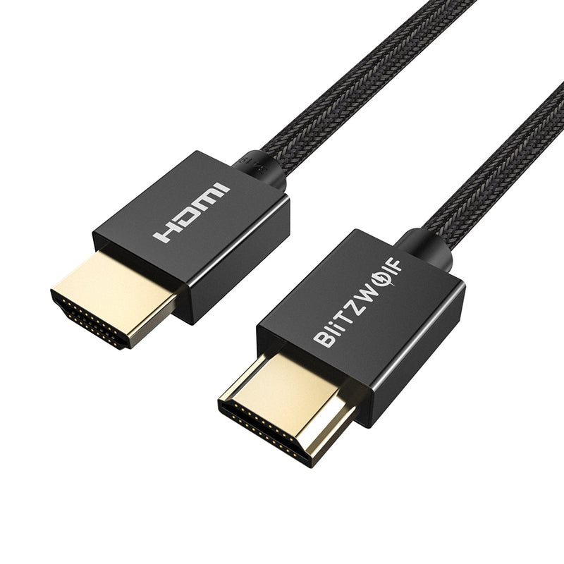 BlitzWolf BW-HDC1 HDMI Cable High-Definition Multimedia Interface A-A Cable 4K@60Hz HD 3D Capable 18Gbps Broad Compatibility Audio Video Cable for PC TV 1M