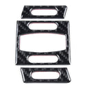 Carbon Fiber Air Conditioning Outlet Cover Trim Car Stickers For BMW E60 5 Series 2004-2010
