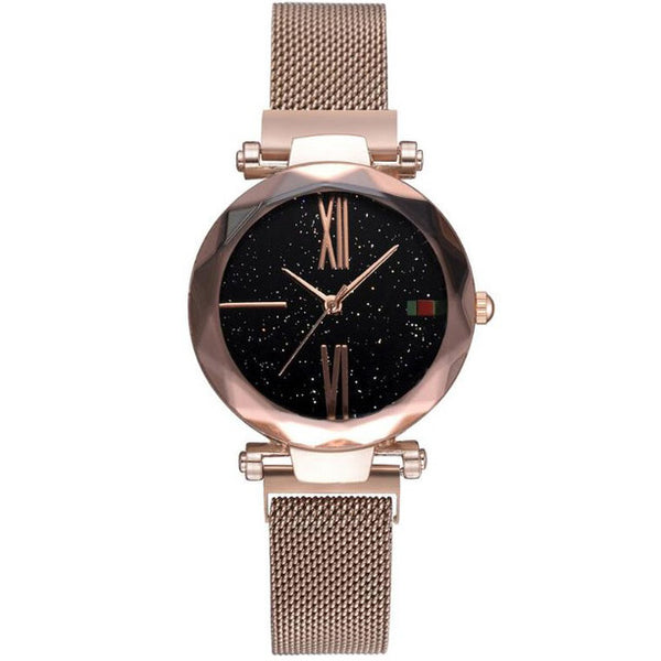 Fashion Star Magnetic Milanese Steel Band Women Quartz Watch