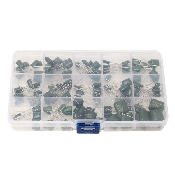 150Pcs 100V Polyester Film Capacitor 15 Value 0.33nF-470nF Assorstment Kit