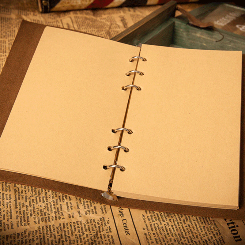 English style notebook PU leather notebook loose-leaf diary creative retro notebook gifts