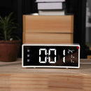 Arc LED Alarm Clock Digital Snooze Touch Control Table Clock Day Time Temperature Display Home Decoration