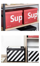 Creative paper storage box book debris storage box with lid dustproof dormitory student finishing box Desktop Organizer