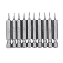 BROPPE 10Pcs Magnetic Torx Screwdriver Bits T5/T6/T7/T8/T9/T10/T15/T20/T25/T27/T30/T40 1/4 Inch Hex Shank Screwdriver Set for Bosch