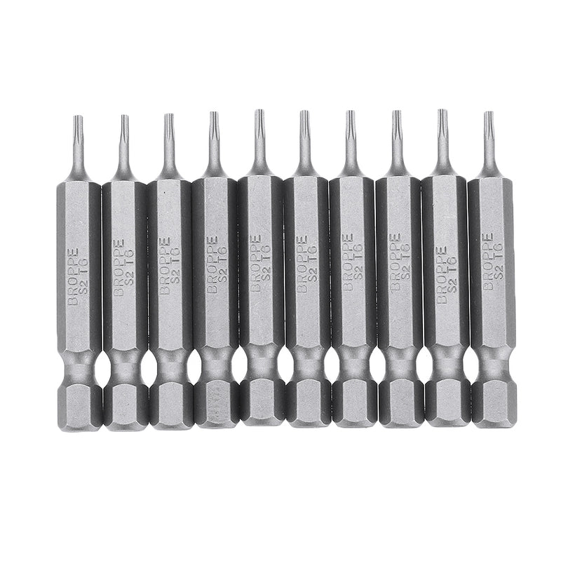 BROPPE 10Pcs Magnetic Torx Screwdriver Bits T5/T6/T7/T8/T9/T10/T15/T20/T25/T27/T30/T40 1/4 Inch Hex Shank Screwdriver Set for Bosch