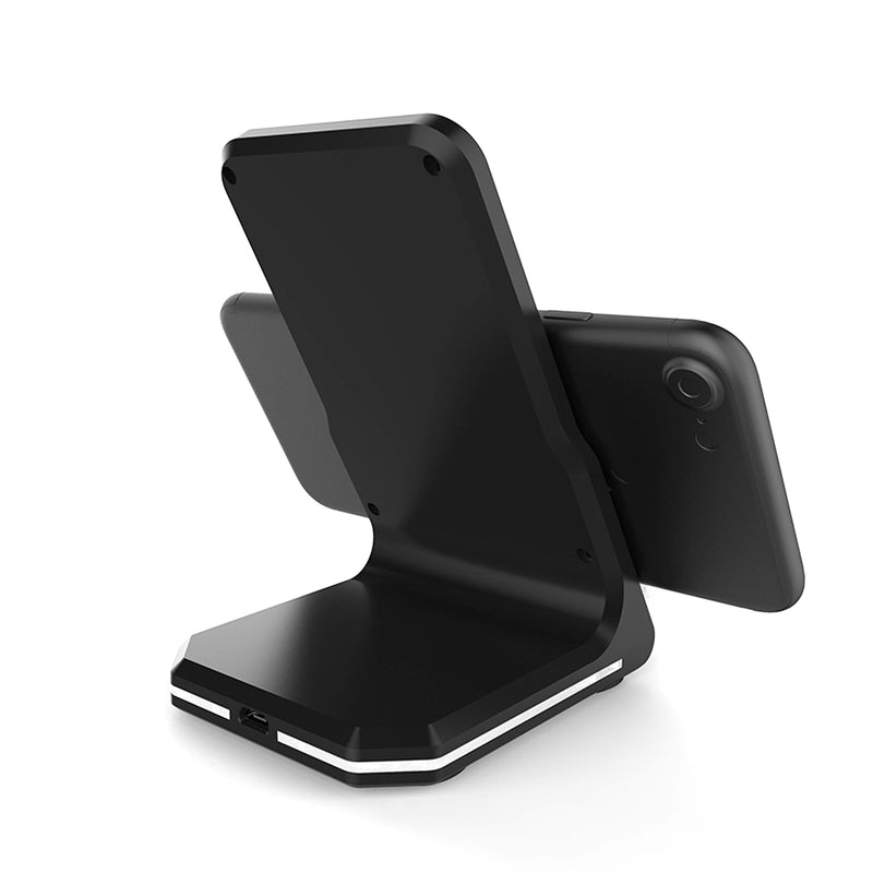 27W Double coil Qi Wireless Charger Fast Charger Vertical Quick Charging Bracket High Power Docking Stand