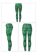 Women Christmas Printed Leggings Yoga Casual Elastic Fitness  Elastic Training Pencil Pants