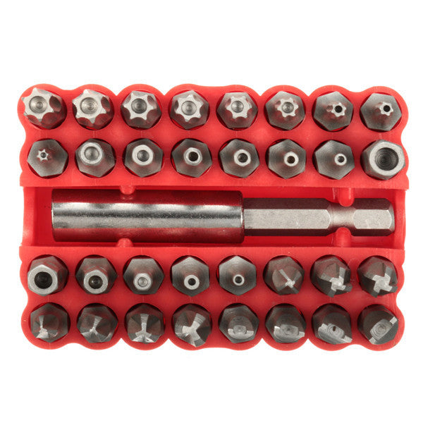 33pcs Screwdriver Bit Set Torx Spanner Star Hex Holder Rod Screwdriver Tool