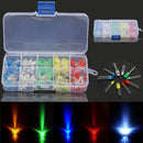 3 x 375pcs Each Box 3MM 5MM LED Light Emitting Diode Beads Resistance Lights Kits Bulb Lamp