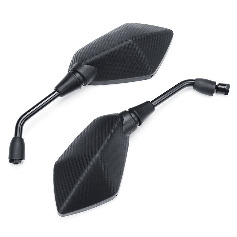 8mm/10mm Motorcycle Mirrors Scooter E-Bike Rearview Mirror Orthodontic Positive With Carbon Fiber Shell