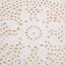 37cm Round White Pure Cotton Yarn Hand Crochet Lace Doily Placemat Tablecloth Decor