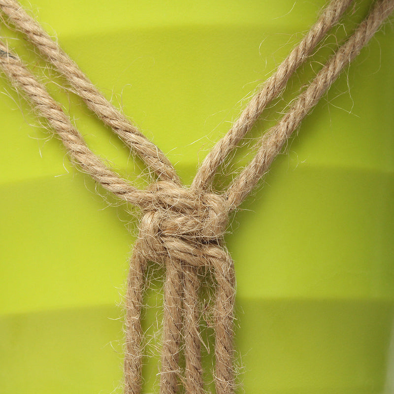 85cm Hemp Jute Rope Plant Hanger Flower Pot Holder Macrame Hanging Basket With Bead