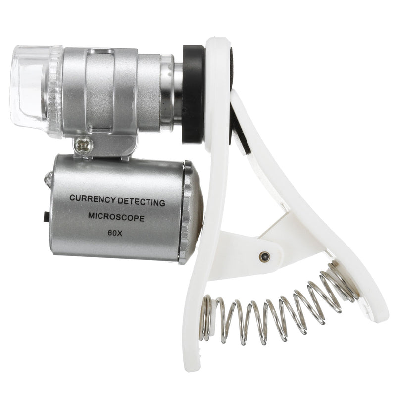 60X Handheld Mini Pocket Microscope Loupe Jeweler Magnifier LED Light Trendy
