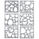 6Pcs Wool Felt Template Mould Needles Tool Set Yarn Needle Felting Mould Mat DIY Materials Doll Beginner Craft