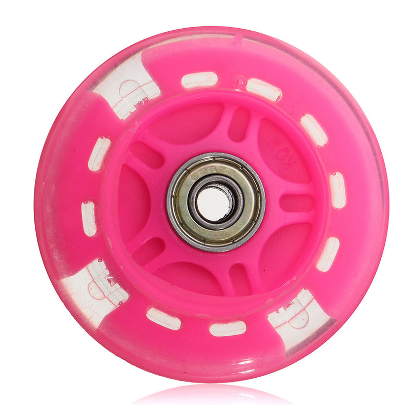 80mm LED Flash Light Up Wheel with 2 ABED-7 Ball Bearing for Mini Micro Scooter