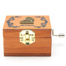 Retro Wooden Wind Up Music Box Castle In The Sky