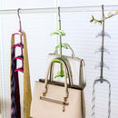 Home Degree Revolving Bag Hanger Wardrobe Tie Scarf Rack Hooks