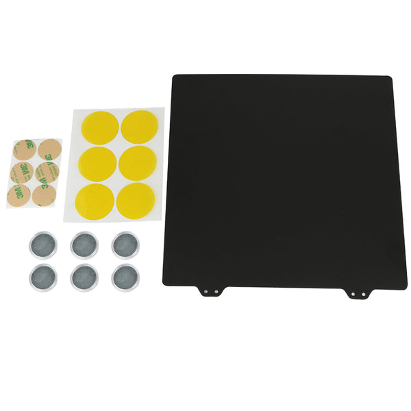 Black 220x220mm Double Texture PEI Powder Steel Plate with 6 Magnetic Block for 3D Printer