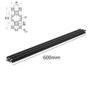Machifit 600mm Length Black Anodized 2040 T-Slot Aluminum Profiles Extrusion Frame For CNC