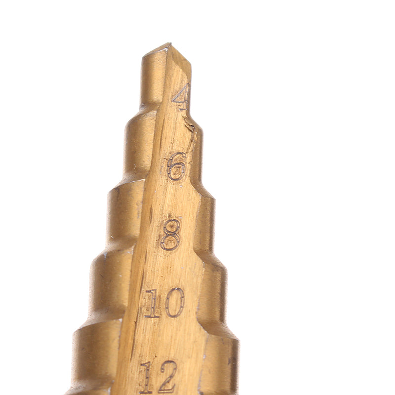 6pcs HSS Cone Reduced Shank Drill Bit Set Step Drill Bits with Saw Drills Set