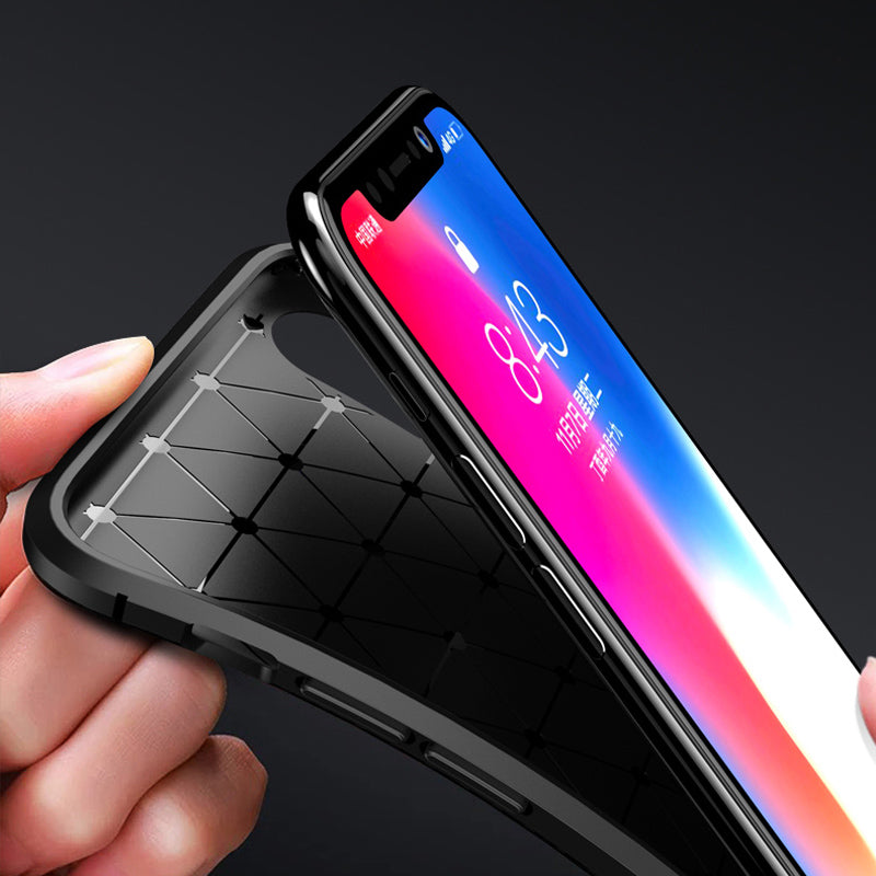 Bakeey Protective Case For iPhone XR Slim Carbon Fiber Fingerprint Resistant Soft TPU Back Cover