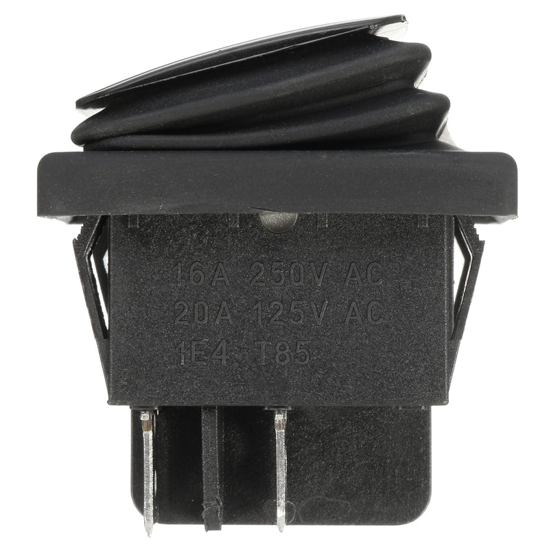 Black Waterproof 4Pin 2Position Circuits DPST ON-OFF Rocker Switch 16A 250V AC