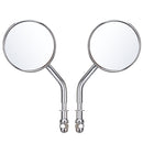 Diameter 85mm Retro Round Rearview Motorcycle Mirrors Long/Short Handle For Harley Davidson