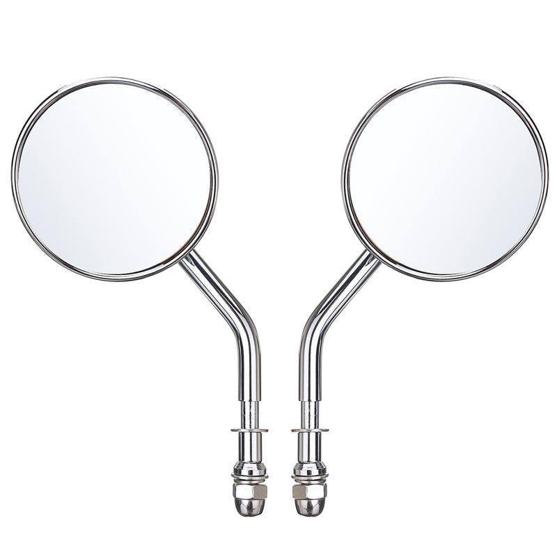 Diameter 85mm Retro Round Rearview Motorcycle Mirrors Long/Short Handle For Harley Davidson